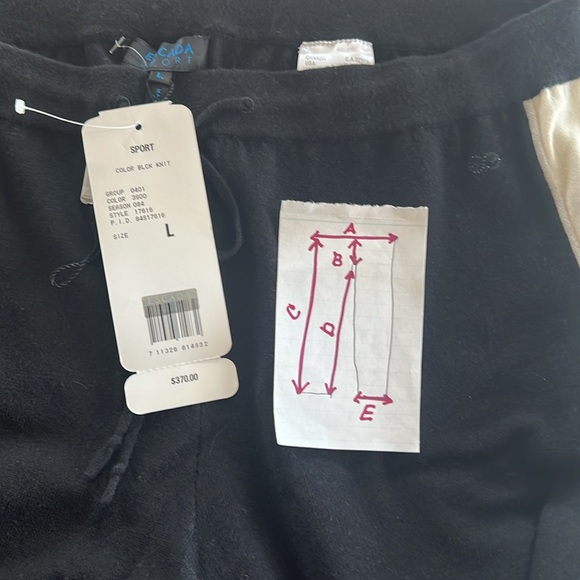 NWT $370 Escada Track Pants Side Stripe LOOSE FIT CRYSTAL Logo Size L - Picture 9 of 11